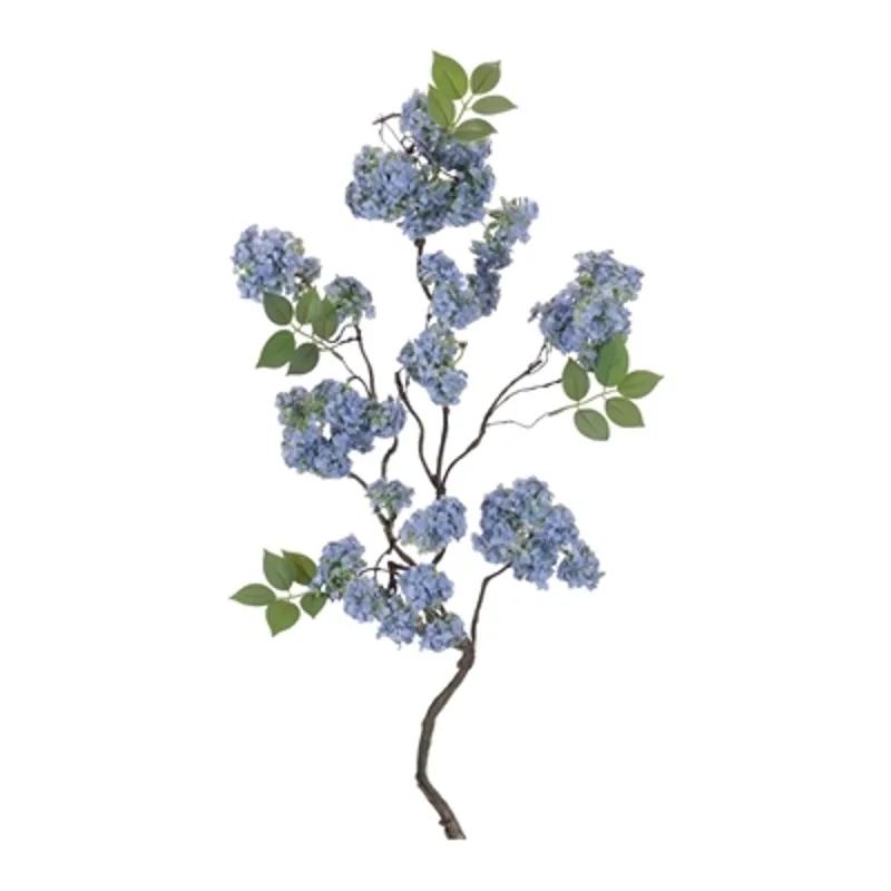 Blue Floral Stem WITH Leaves