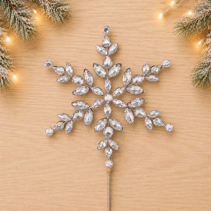 18'' Crystal Snowflake Stem