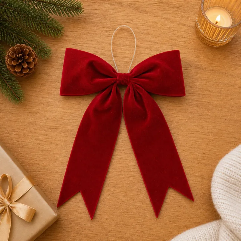 16'' Red Poly. Bow Ornament