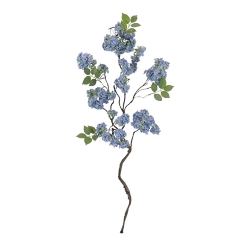 Blue Floral Stem WITH Leaves