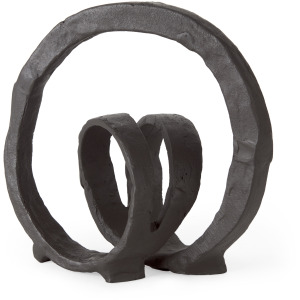 Stanislaw II Black Metal Infinite Ribbon Sculpture