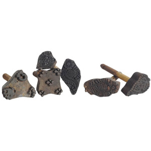 Cirrus Wooden Indian Decorative Block Printers - Set of 6