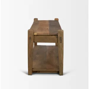 Ashwick Dark Brown Reclaimed Wood Bench