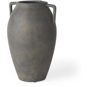 Kilian Medium Brown-Gray Double Ear Vase