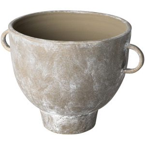 Deya Large Rustic Brown Ceramic Vase