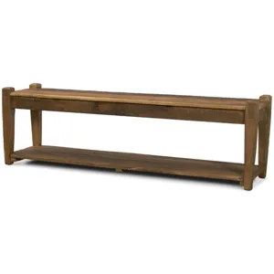 Ashwick Dark Brown Reclaimed Wood Bench