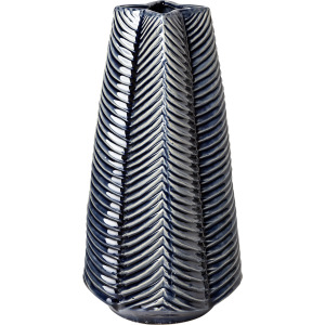 Bashir II Large Dark Navy Gloss Ceramic Vase