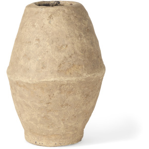 Rundal Small Beige Paper Mache Vase