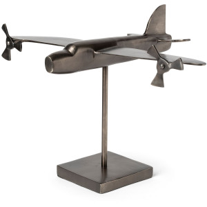 Maverick Gray Metal Bomber Plane