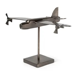 Maverick Gray Metal Bomber Plane