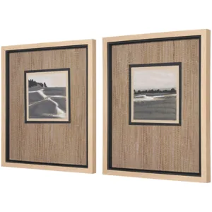 Marshland Shadows (Set of 2) by Mercana Studio a Hand Embellished Framed Art Print Matted under Glas