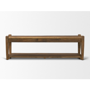 Ashwick Dark Brown Reclaimed Wood Bench