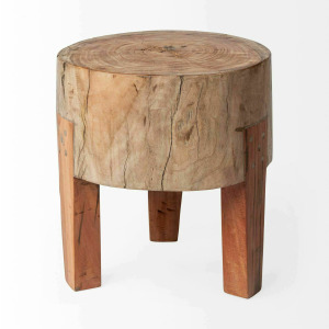 Solid Reclaimed 15" Wood Stool