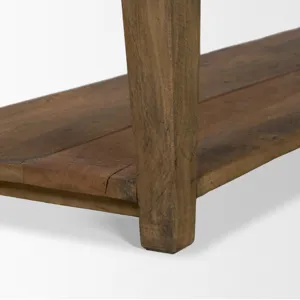 Ashwick Dark Brown Reclaimed Wood Bench