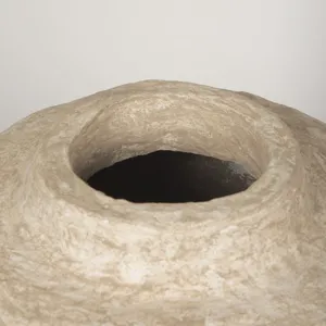Rama Small Beige Paper Mache Floor Vase