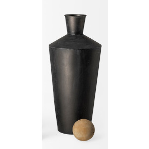 Asher Black Metal Urn - Large