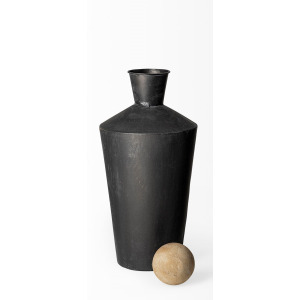Asher Black Metal Urn - Small