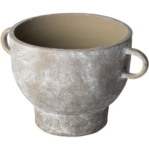 Deya Small Rustic Brown Ceramic Vase