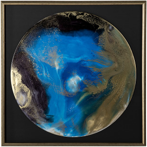 Blue Planet by Barbara Mercado a Framed Art Print Matted under Glass