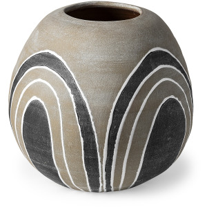 Cove Small Brown/White Ceramic Vase