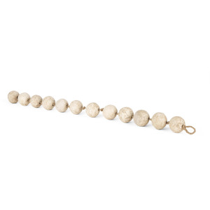 Varamala Beige Paper Mache Sphere Garland