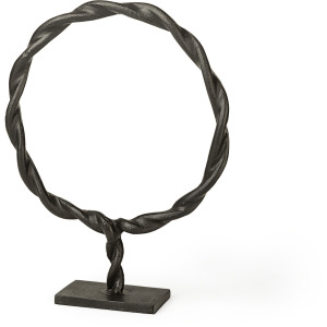 Rizwan Small Black Aluminum Braided Circular Object