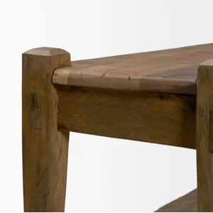 Ashwick Dark Brown Reclaimed Wood Bench