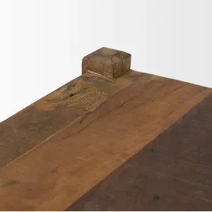 Ashwick Dark Brown Reclaimed Wood Bench