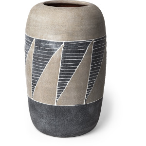 Cove Grey/Brown Ceramic Vase