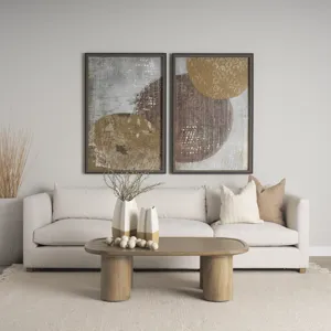 Vania Large Off White w/ Tan Textured Ceramic Vase