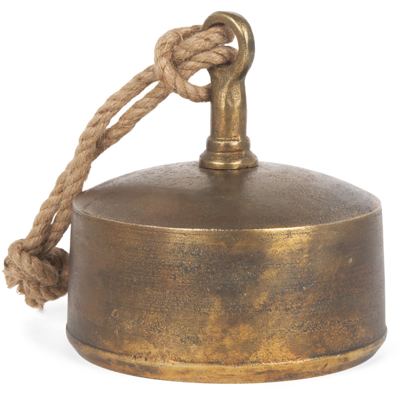 Quincy Large Gold Metal Decorative Bell Object 70651 by Mercana at