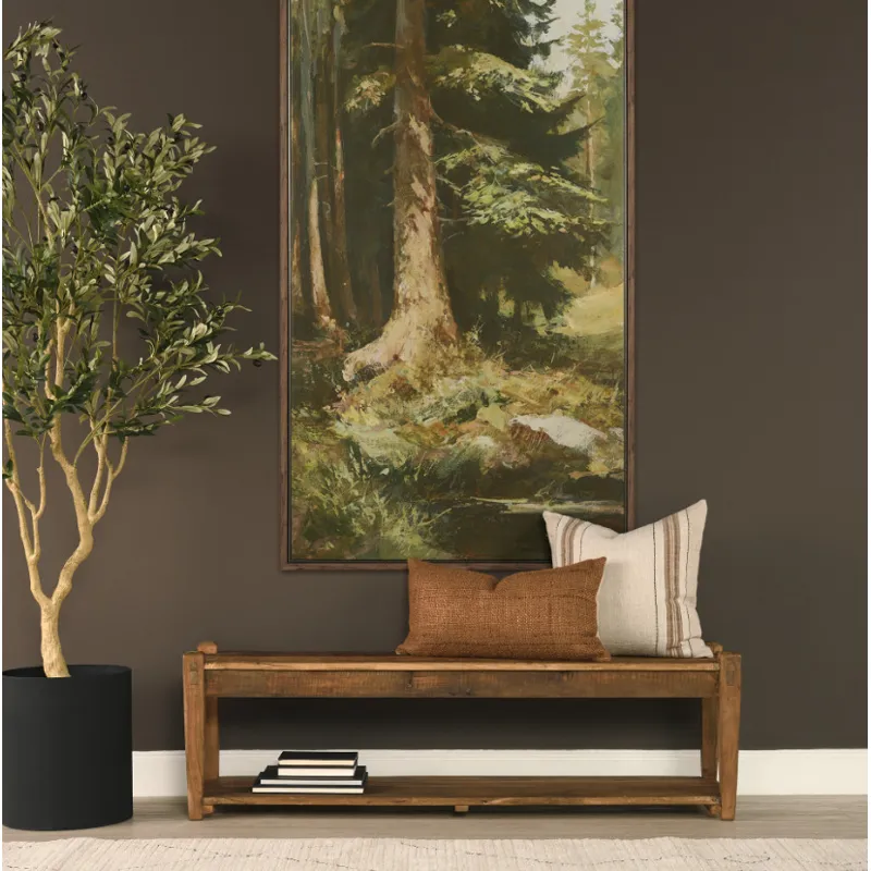 Ashwick Dark Brown Reclaimed Wood Bench