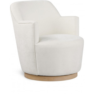 Clarita Chenille Fabric Upholstered Swivel Accent Chair