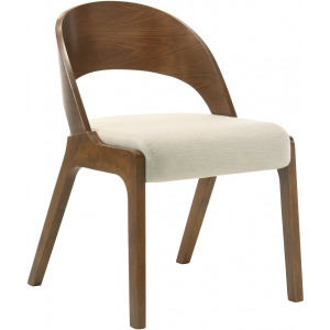 Woodson Linen Textured Fabric Upholstered Dining Chair