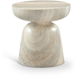 Avellino Travertine Finish Indoor / Outdoor Concrete End Table