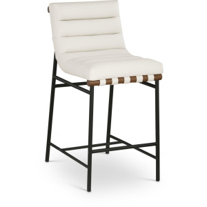 Burke Vegan Leather Upholstered Counter Stools