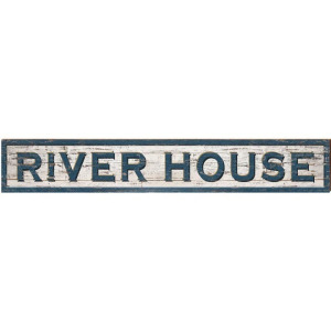 River House Shabby Sign - Large 9.5" x 59"