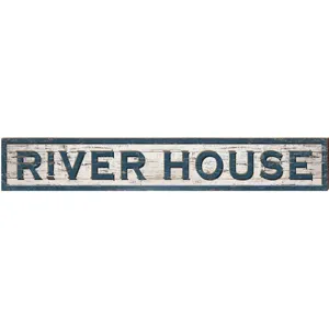 River House Shabby Sign - Large 9.5" x 59"