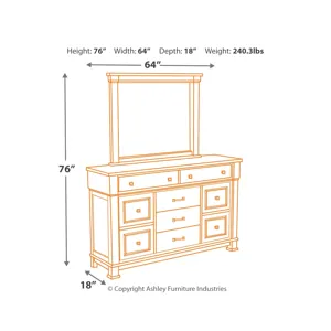 Jennily Queen Panel Bed with Dresser and Mirror