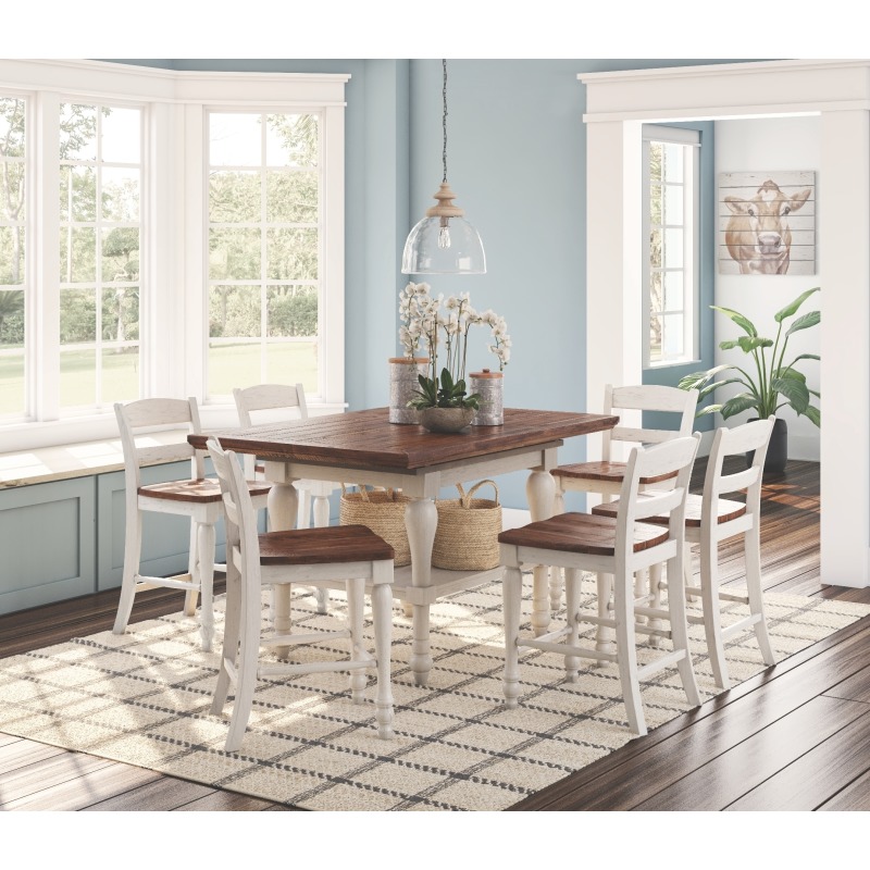 Marsilona 5 PC Counter Height Dining Set D71232+224x4 by Millennium by