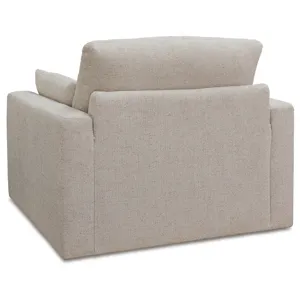 Refined Oversized Chair and Ottoman