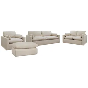 Refined Sofa, Loveseat, Oversized Chair and Ottoman