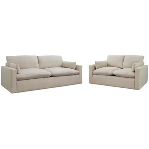 Refined Sofa and Loveseat
