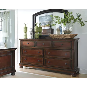 Porter California King Sleigh Bed, Dresser, Mirror and Nightstand