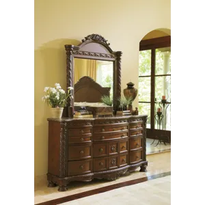 North Shore King Panel Bed, Dresser, Mirror, Chest and Nightstand