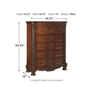 North Shore King Panel Bed, Dresser, Mirror, Chest and Nightstand