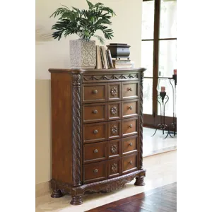 North Shore King Panel Bed, Dresser, Mirror, Chest and Nightstand