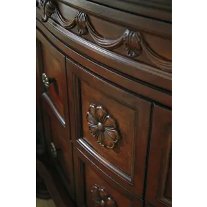 North Shore Queen Sleigh Bed, Dresser, Mirror, Nightstand and Bench