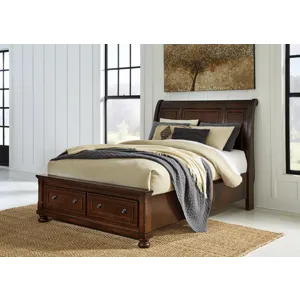 Porter Queen Sleigh Storage Bed, Dresser and Mirror