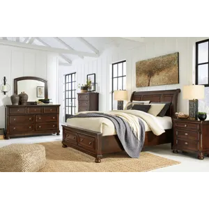 Porter Queen Sleigh Bed, Dresser, Mirror, Chest and Nightstand